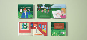 A fun and colorful read-aloud book on British artist David Hockney. Exploring Art with David Hockney traces the British artist’s creative journey and diverse use of artistic mediums. Through his time in Yorkshire and California, we discover his everlasting curiosity and innovative use of technology.      Reading level: 5 to 8. Created for children under 12 years old.